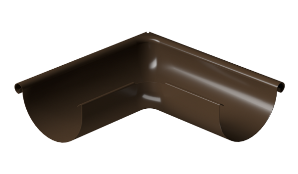 Угол внешний 90° D125 Döcke STAL PREMIUM Каштан, (RAL 8017) купить в Новочеркасске