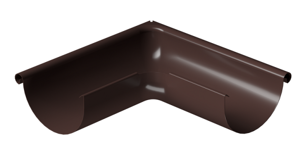 Угол внешний 90° D125 Döcke STAL PREMIUM Шоколад, (RAL 8019) купить в Новочеркасске