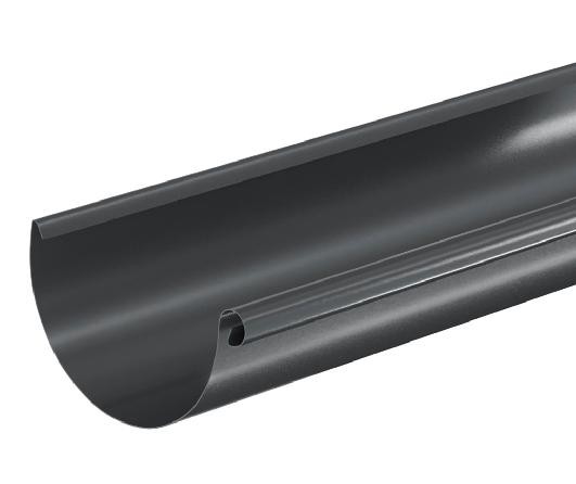 Водосток Aquasistem, система 125x90 - Водосточный желоб 3.00м RAL 7024 Тёмно-серый купить в Новочеркасске