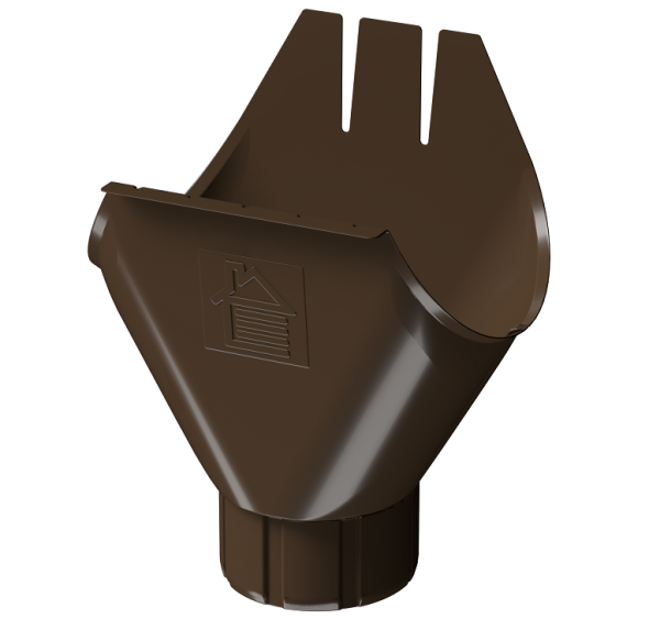 Воронка желоба D125 Döcke STAL PREMIUM Каштан, (RAL 8017) купить в Новочеркасске