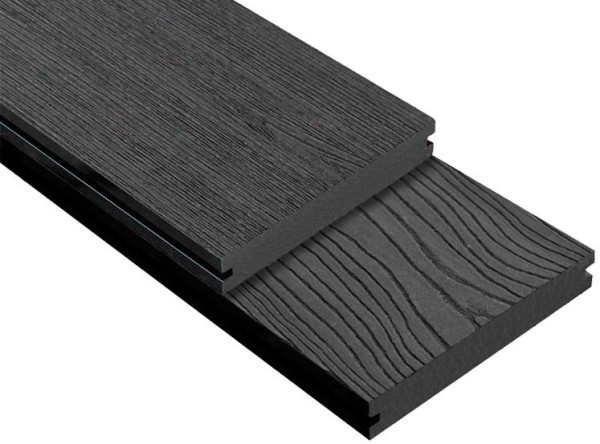 Террасная доска ДПК Outdoor 3D полнотелая STORM/OCEAN BLACK черная купить в Новочеркасске
