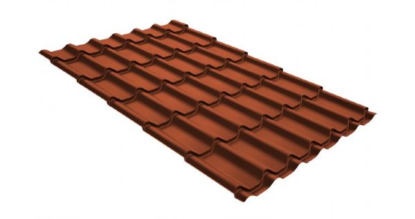 Металлочерепица классик GL 0,5 GreenCoat Pural RR 750 кирпично-красный (RAL 8004 терракота) купить в Новочеркасске