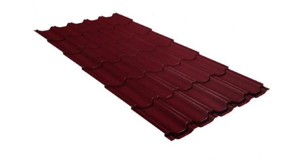 Металлочерепица квинта плюс GL 0,5 Satin RAL 3005 красное вино купить в Новочеркасске