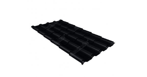 Металлочерепица камея 0,45 Drap RAL 9005 черный купить в Новочеркасске