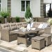 Комплект мебели AFINA плетеной из иск. ротанга AFM-307B Beige купить в Новочеркасске