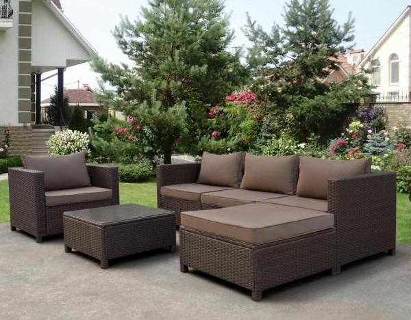 Комплект мебели AFINA плетеной из иск. ротанга YR821A Brown/Beige купить в Новочеркасске