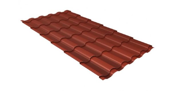 Металлочерепица кредо GL 0,5 Velur20 RAL 8004 терракота купить в Новочеркасске
