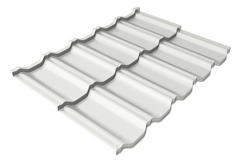 Металлочерепица модульная Квинта Uno Grand Line c 3D резом 0,5 Satin RAL 9003 сигнальный белый купить в Новочеркасске