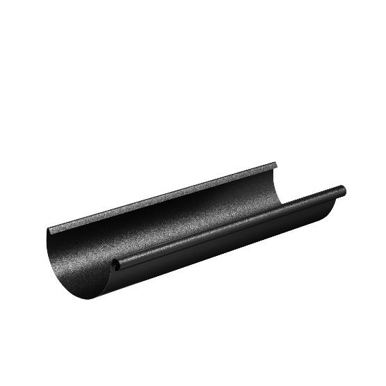 Водосток Aquasistem, система 125x90 - Водосточный желоб 3.00м RAL 9005 Чёрный купить в Новочеркасске