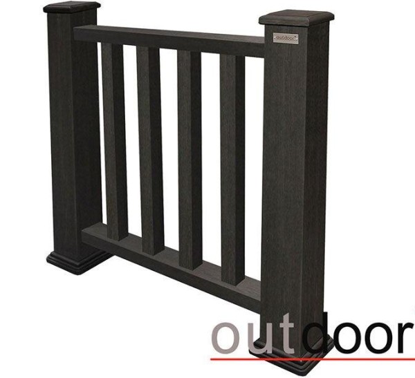 Ограждение из ДПК Outdoor Классик 3D STORM чёрный купить в Новочеркасске