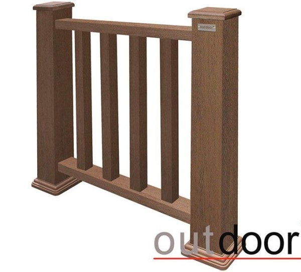 Ограждение из ДПК Outdoor Классик 3D STORM коричневый микс купить в Новочеркасске