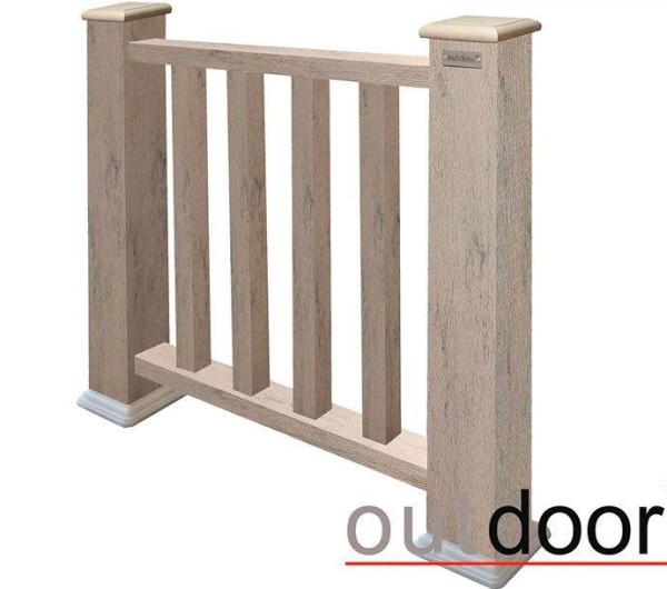 Ограждение из ДПК Outdoor Классик 3D STORM серый микс купить в Новочеркасске