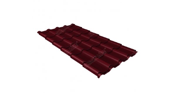 Металлочерепица камея 0,5 Satin RAL 3005 красное вино купить в Новочеркасске