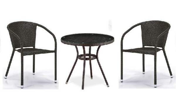 Комплект плетеной мебели AFINA из иск. ротанга Асоль-7 T282ANT/Y137C-W53 Brown 2Pcs купить в Новочеркасске