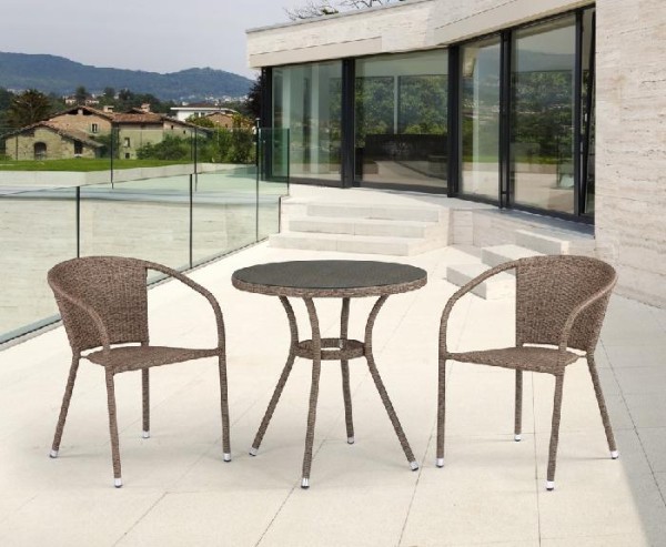 Комплект плетеной мебели AFINA из иск. ротанга T282ANT/Y137C-W56 Light Brown 2Pcs купить в Новочеркасске