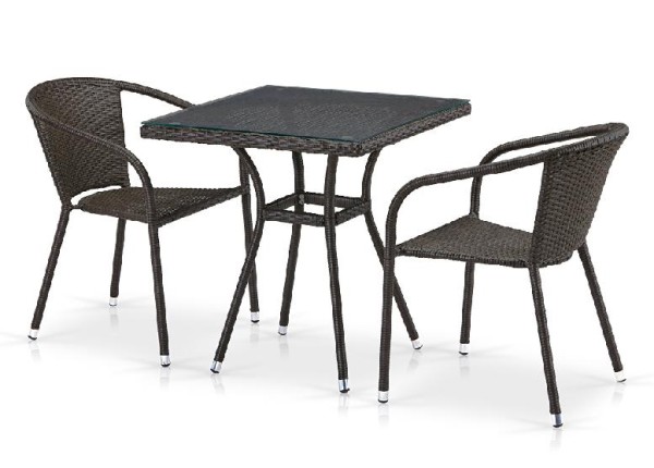 Комплект плетеной мебели AFINA из иск. ротанга T282BNT/Y137C-W53 Brown 2Pcs купить в Новочеркасске