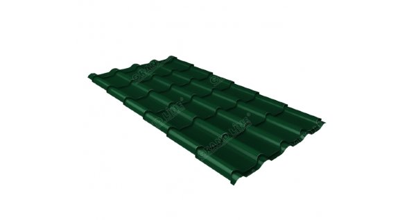 Металлочерепица камея 0,5 Satin RAL 6005 зеленый мох купить в Новочеркасске