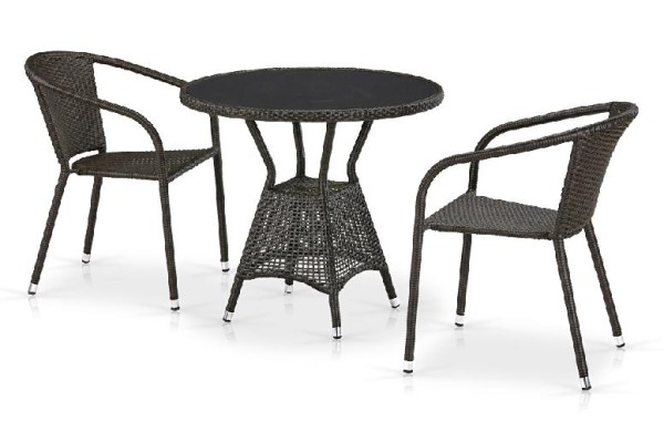 Комплект плетеной мебели AFINA из иск. ротанга T707ANS/Y137C-W53 Brown 2Pcs купить в Новочеркасске