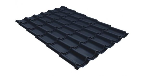 Металлочерепица классик 0,5 Satin RAL 7024 мокрый асфальт купить в Новочеркасске