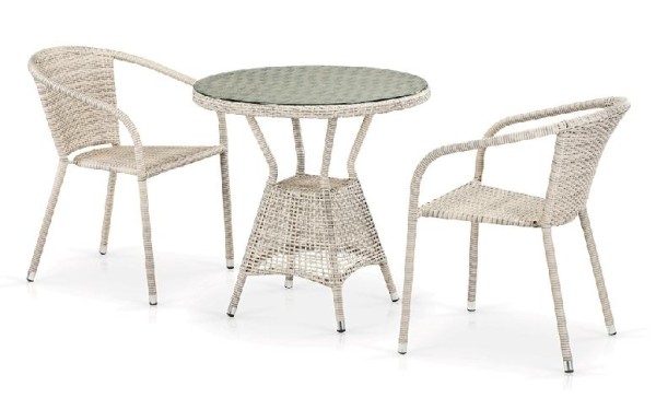Комплект плетеной мебели AFINA из иск. ротанга T705ANT/Y137C-W85 Latte 2Pcs купить в Новочеркасске