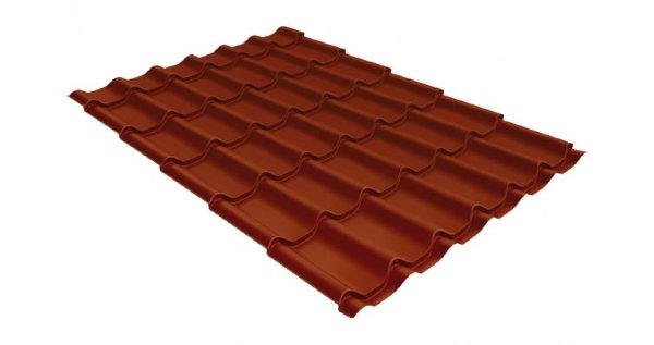 Металлочерепица классик 0,5 Satin RAL 8004 терракота купить в Новочеркасске