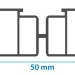 Лага алюминиевая KRONEX 50x25x3000 мм несущая купить в Новочеркасске
