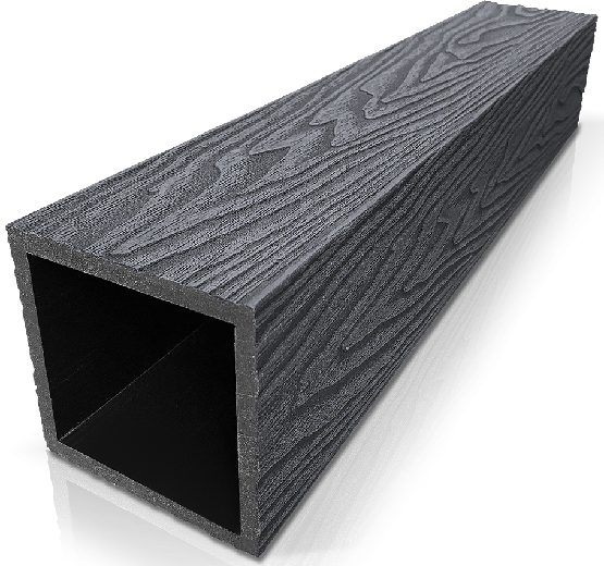 Столб ДПК 3D GardenParkett фактура дерева Графит купить в Новочеркасске