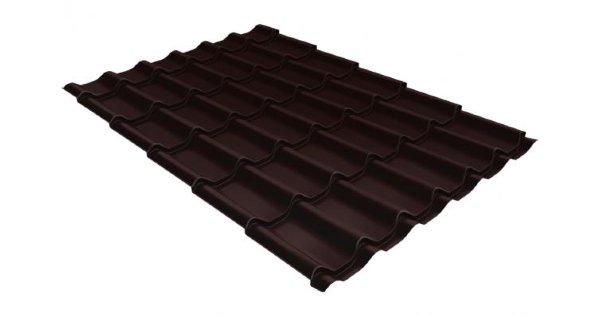 Металлочерепица классик 0,5 Satin RAL 8017 шоколад купить в Новочеркасске
