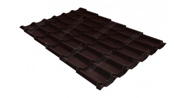 Металлочерепица классик GL 0,5 Quarzit RAL 8017 шоколад Metallic купить в Новочеркасске