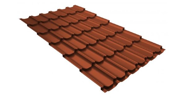 Металлочерепица квинта плюс 0,5 GreenCoat Pural RR 750 кирпично-красный (RAL 8004 терракота) купить в Новочеркасске